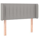 vidaXL Tête de lit avec oreilles Gris clair 103x16x78/88 cm Tissu