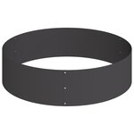 vidaXL Pot en Métal Acier/Noir Acier Grand Décorations Pot en Métal