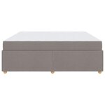 vidaXL Cadre de lit avec matelas Taupe 200 x 200 cm tissu