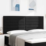 vidaXL Tête de lit LED avec des lumières à LED Noir 200 cm tissu