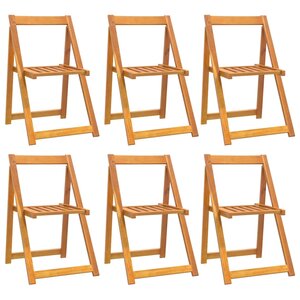 vidaXL Chaises pliables de jardin lot de 6 Bois d'acacia massif