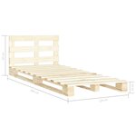 vidaXL Cadre de lit de palette sans matelas bois pin massif 120x200 cm