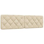 vidaXL Coussin de tête de lit crème 180 cm tissu