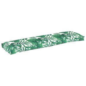 vidaXL Coussin pour banc de palette Motif de feuille 150 x 40 x 8 cm