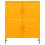 vidaXL Armoire de rangement Jaune moutarde 80x35x101 5 cm Acier