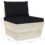 vidaXL Salon de jardin palette 6 Pièces avec coussins bois d'épicéa