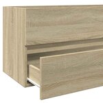 vidaXL Meuble de salle de bain avec miroir chêne sonoma 80x38 5x45 cm