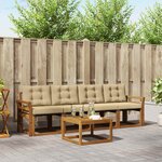 vidaXL Ensemble de canapés d'extérieur 5 Pièces Naturel et Beige