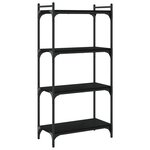 vidaXL Bibliothèque à 4 niveaux noir 60x30x120 cm bois d'ingénierie