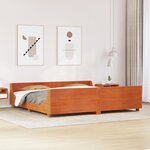 vidaXL Cadre de lit sans matelas cire marron 180x200cm bois pin massif