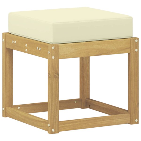 vidaXL Banc de Jardin Bois d'Acacia Massif Blanc