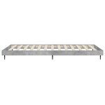 vidaXL Cadre de lit gris béton 75x190 cm bois d'ingénierie