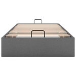 vidaXL Cadre de lit ottoman sans matelas gris foncé 90x190 cm tissu