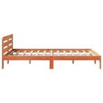 vidaXL Cadre de lit sans matelas cire marron 150x200cm bois pin massif