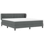 vidaXL Lit boxspring avec matelas Gris foncé 180 x 200 cm tissu