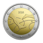 2 euros commémorative Finlande 2025 coincard BU - Match d'athlétisme.