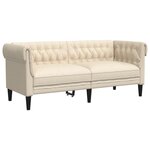vidaXL Ensemble de canapés 2 Pièces crème tissu