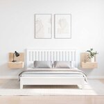 vidaXL Table de chevet avec tiroir 2 Pièces Marron 42 x 32 5 x 40 cm