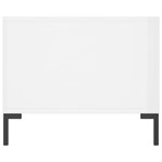 vidaXL Table basse Blanc brillant 90x50x40 cm Bois d'ingénierie