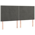 vidaXL Sommier à lattes de lit et matelas Gris foncé 200x200cm Velours