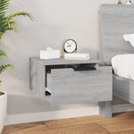 vidaXL Tables de chevet murales 2 Pièces Sonoma gris 34x30x20 cm