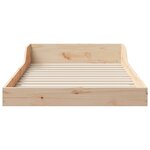vidaXL Cadre de lit Marron 100 x 220 cm Bois massif en pin