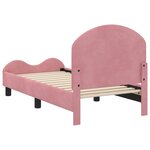vidaXL Cadre de lit pour tout-petit avec tête de lit Rose 70 x 140 cm
