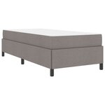 vidaXL Lit à ressorts Taupe  Noir 80 x 200 cm Tissu  Bois Engineered