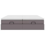 VidaXL Cadre de lit ottoman avec matelas gris 180x200 cm similicuir