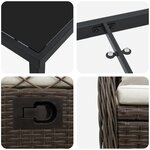 vidaXL Ensemble de Salle à Manger de Jardin 5 pièces Brun Rattan Poly