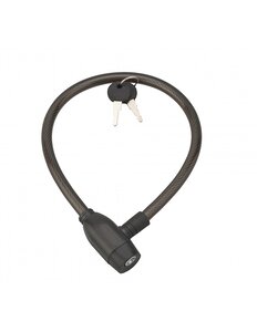 THIRARD - Antivol à clé Twisty câble acier vélo 12mmx0.6m 2 clés noir - THIRARD