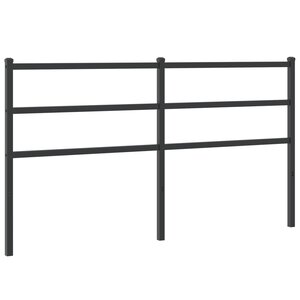 vidaXL Tête de lit métal noir 160 cm