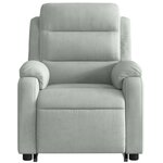 vidaXL Fauteuil inclinable de massage électrique gris clair velours