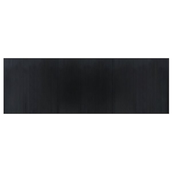 vidaXL Tapis rectangulaire noir 100x300 cm bambou