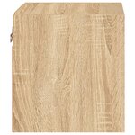 vidaXL Meuble TV mural avec lumières LED chêne sonoma 30x28 5x30 cm