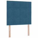 vidaXL Lit avec rangement et matelas Bleu foncé 100 x 200 cm Velours