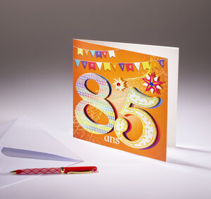 Carte double coll'âge- 85 ans