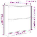 vidaXL Armoire à chaussures chêne sonoma 80x21x87 5 cm bois ingénierie