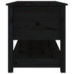 vidaXL Table basse Noir 102x49x55 cm Bois massif de pin