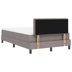 vidaXL Lit Box Spring avec Matelas Taupe 120x200 cm Tissu