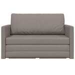 vidaXL Canapé Lit Sol 2-en-1 Taupe 124x71x78 cm Tissu