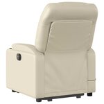 vidaXL Fauteuil inclinable de massage Crème Similicuir