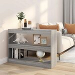 vidaXL Bibliothèque/Séparateur de pièce sonoma gris 100x30x72 cm