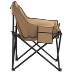 vidaXL Chaise de camping avec poche pliable lot de 2 marron