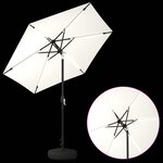 vidaXL Parasol de jardin avec lampes LED 230 x 230 cm Polyester Crème