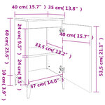 vidaXL Table de chevet blanc brillant 40x35x70 cm bois d’ingénierie