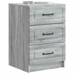 vidaXL Cabinet de chevet avec tiroir Sonoma gris 43 x 41 x 63 5 cm