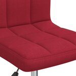 vidaXL Chaise pivotante de salle à manger Rouge bordeaux Tissu