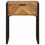 vidaXL Cabinet de chevet Marron 40 x 35 x 50 cm Bois d'acacia massif