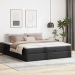 VidaXL Cadre de lit ottoman avec matelas noir 160x200 cm similicuir